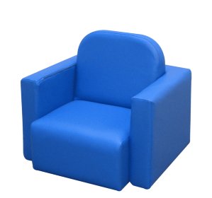Blue 2-in-1 Kids Sofa And Table Chair Set Convertible Toddler Lounge Multifunctional Armrest Chair For Play