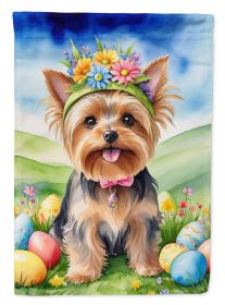 Yorkshire Terrier Easter Egg Hunt Garden Flag Mailbox Flag Decorative Yard Flag Banner Outside Patio Artwork Yard Flower Beds, Garden Size, Multicolor