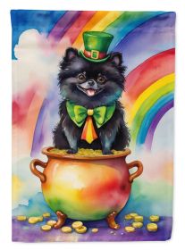 Pomeranian St Patrick's Day Garden Flag Mailbox Flag Decorative Yard Flag Banner Outside Patio Artwork Yard Flower Beds, Garden Size, Multicolor