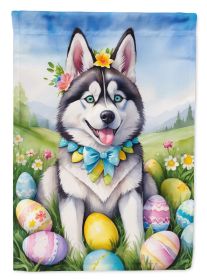 Siberian Husky Easter Egg Hunt Garden Flag Mailbox Flag Decorative Yard Flag Banner Outside Patio Artwork Yard Flower Beds, Garden Size, Multicolor