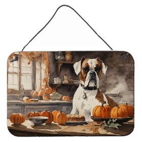 NEW Boxer Fall Kitchen Pumpkins Wall or Door Hanging Prints Aluminum Metal Sign Kitchen Wall Bar Bathroom Plaque Home Decor, 8HX12W, Multicolor