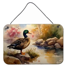 NEW American Black Duck Wall or Door Hanging Prints Aluminum Metal Sign Kitchen Wall Bar Bathroom Plaque Home Decor, 8HX12W, Multicolor