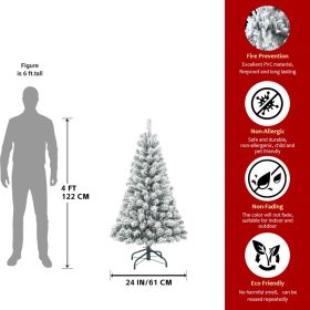 PVC, Christmas Tree, Christmas Decorations,  With Lights (Option: 4FT)