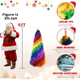 PVC Rainbow Spiral Tree (Option: 6Ft)