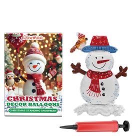 Dowmoo Christmas Balloon Balloon Standing Santa Claus Reindeer Christmas Tree Event Atmosphere Decoration (Option: 1set)