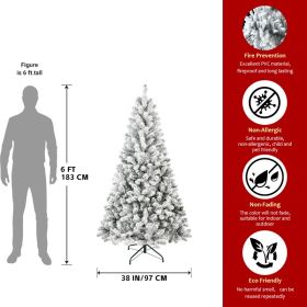 PVC, Christmas Tree, Christmas Decorations,  With Lights (Option: 6Ft)